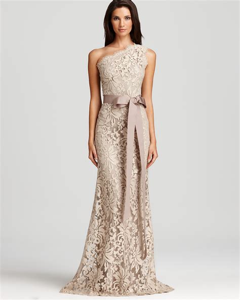 tadashi shoji one shoulder gown|tadashi shoji gowns on sale.